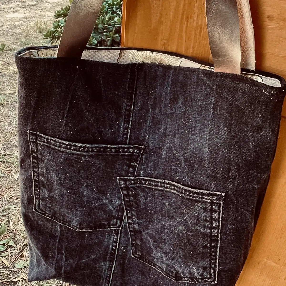 Sac en jeans noir